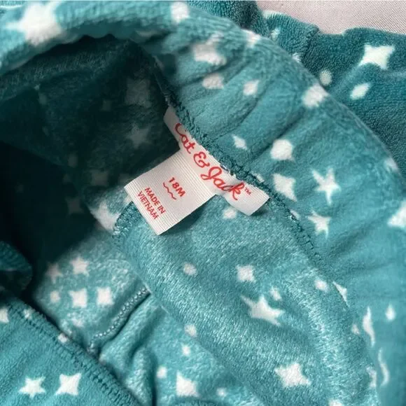 Carter's Teal Starry Pajama Set - Picture 3 of 12